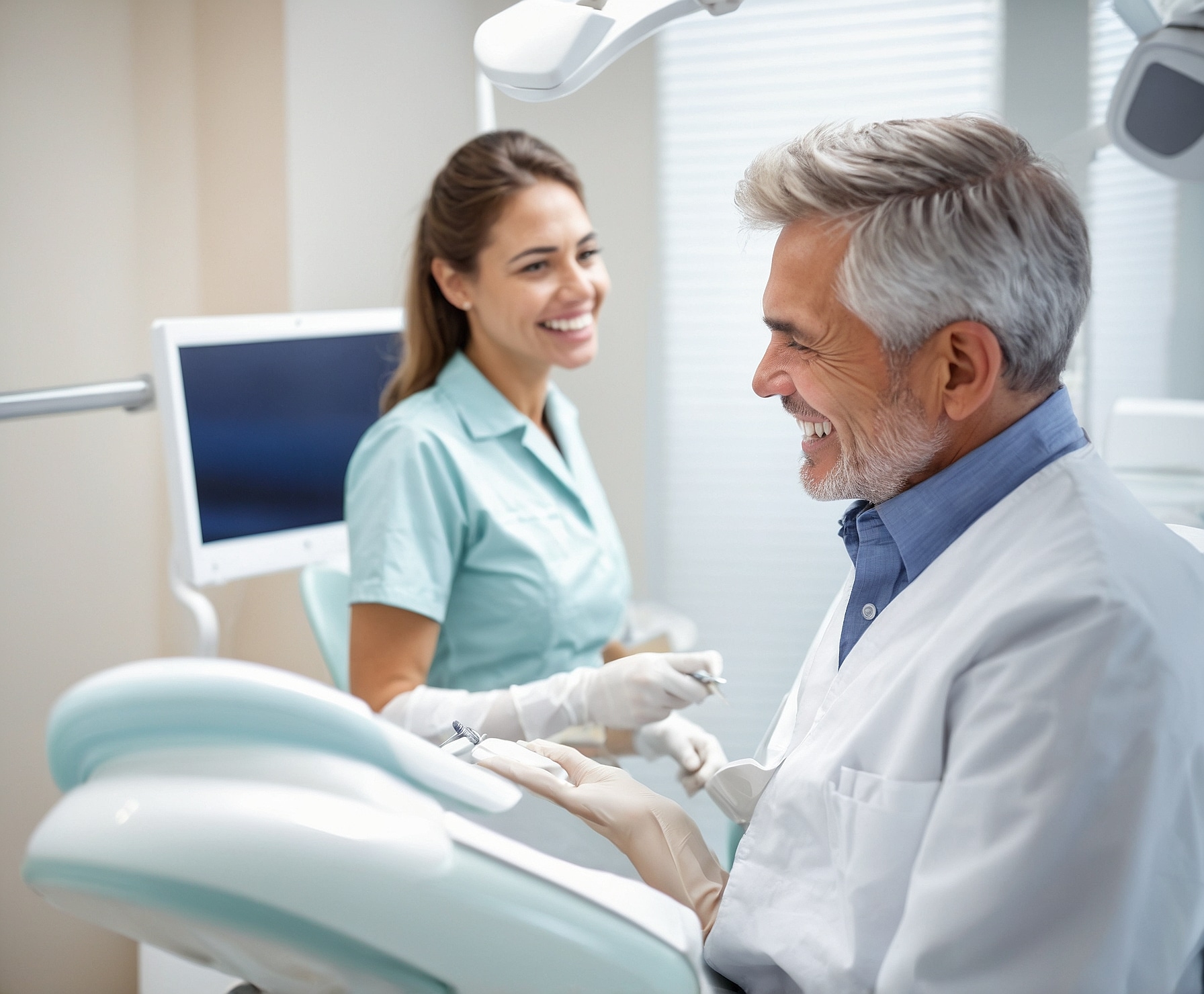 Transformación estética dental sonriente